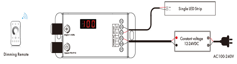 Rotary Control Knob Dimmer V1-B Wiring Diagram