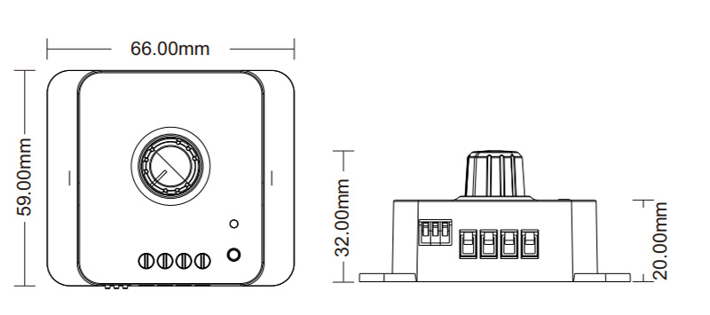 RF Rotary Dimmer Switch For Led Lights V1-KS size