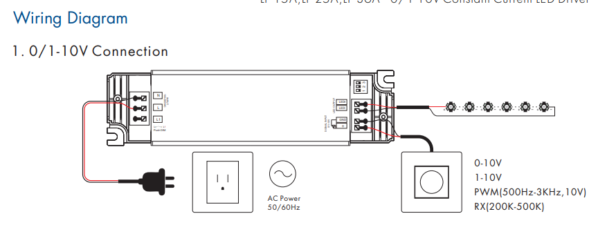 36w 350-1200ma Multi-current 0 1-10v& Switchdim Led Driver Lf-36a [lf-36a]