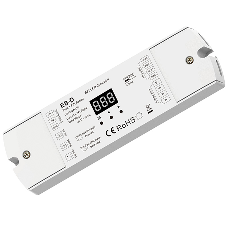 ES-D 5 to 24V SPI Control Dual PIR Sensor Stair Light Controller