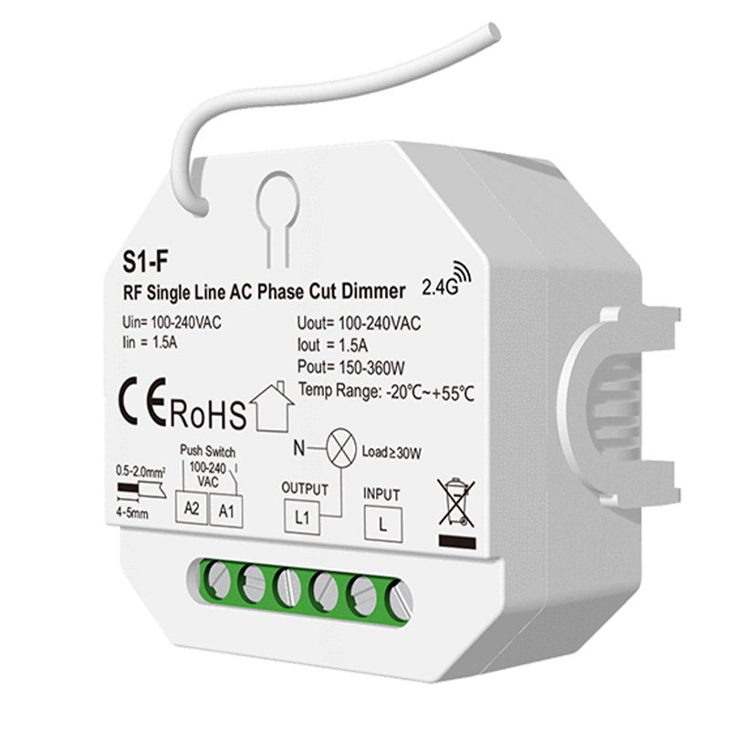 LED Single Color RF Triac AC Dimmer Control S1-F