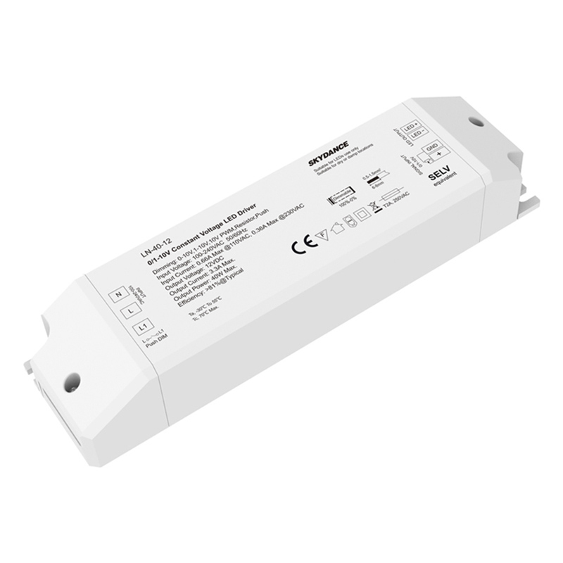 40W 12VDC CV 0/1-10V& switchDim LED Driver LN-40-12