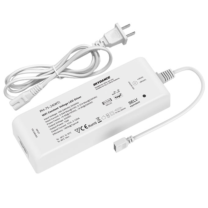 75W 24V WiFi+RF Dimmable LED Driver PH-75-24(WT)