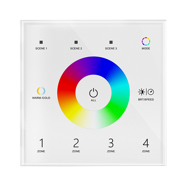AC85-265V 4 Zones RGB+ Color Temperature Touch panel T15