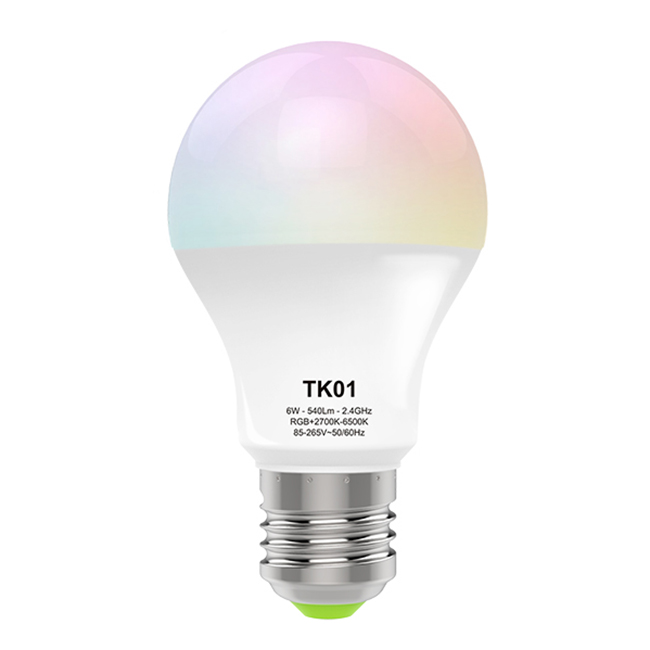 Smart RGB+Color Temperature LED remote control Buld TK01