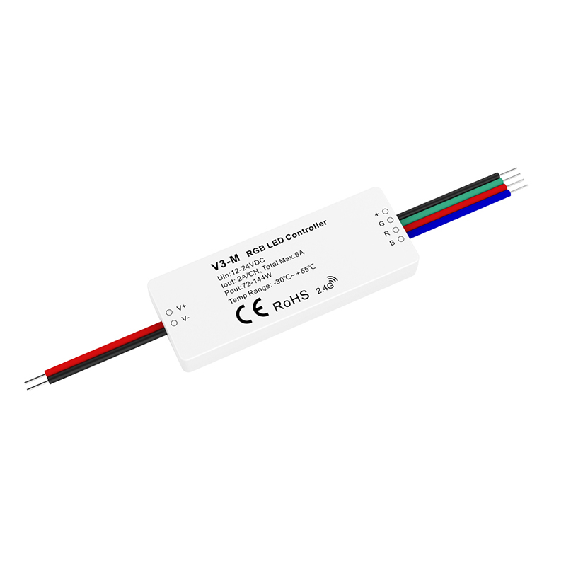 V3-M 3CH*2A DC12-24V RGB LED Mini RF Controller , RGB LED Controller
