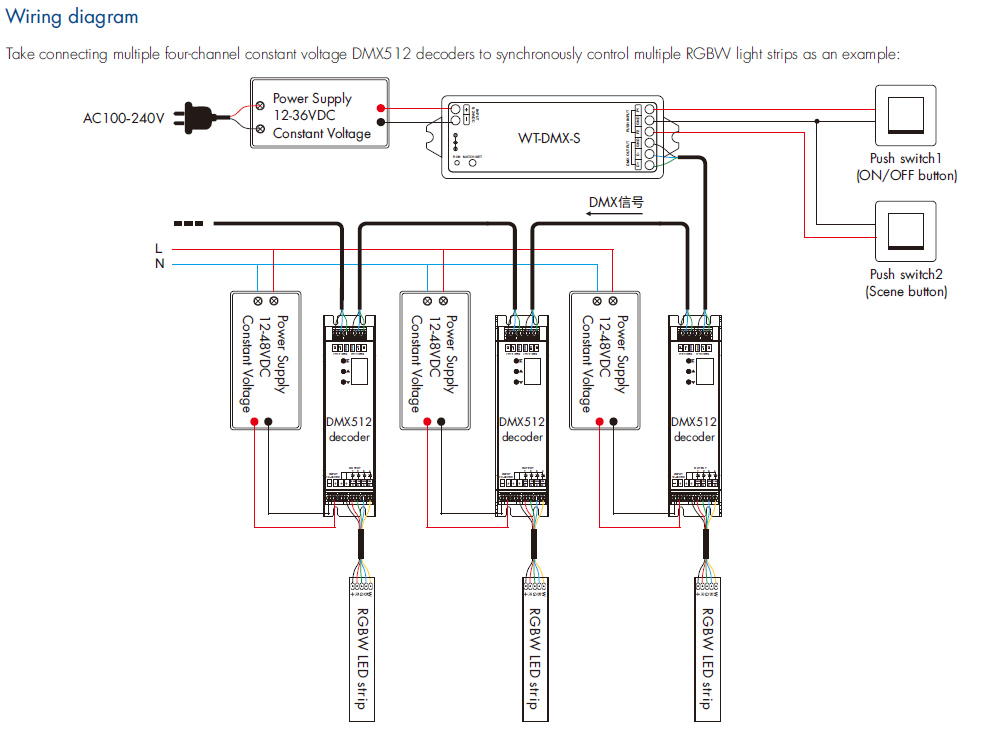 WT-DMX-S Wiring Diagram