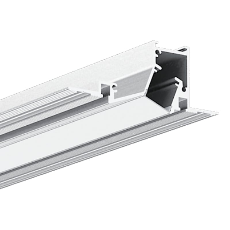 Ceiling Recessed 45° Slanted LED Interior Wall Wash Lighting Profile Ceiling Recessed 45° Slanted LED Interior Wall Wash Lighting Profile