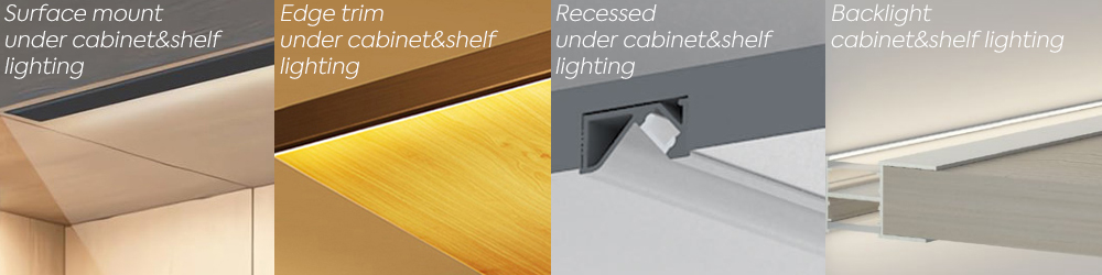 Wood Cabinet And Wood Shelf LED Lighting