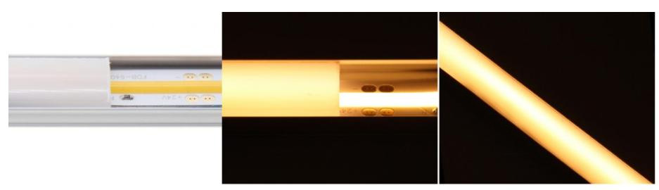 cob led strip with aluminum profile