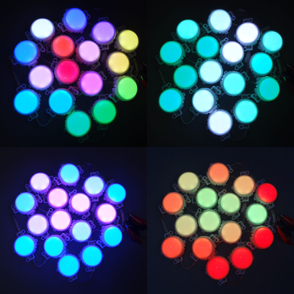 DC24V Diameter 5cm 5050SMD UCS1903/DMX512 Pixel Module Full-color  Outside-control Running Horse Lamp Water Gradient Chase Door Head Outdoor  Waterproof IP67 Programmable Digital LED Point Light Pixel Light  [QCY-5CM-02]