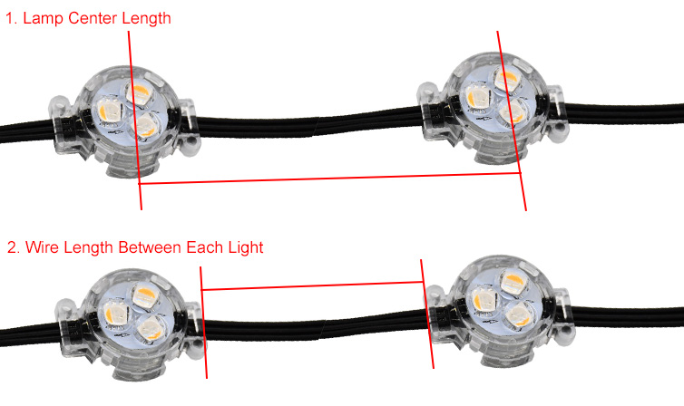 Customize LED Module String Light Spacing