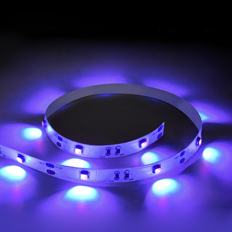 LED UV Black Light Strip Kit, Ultraviolet Waterproof IP65 16.4FT/5M 3528  300LEDs, 395nm-405nm Blacklight for DJ Bar Club Party Decor Night Fishing