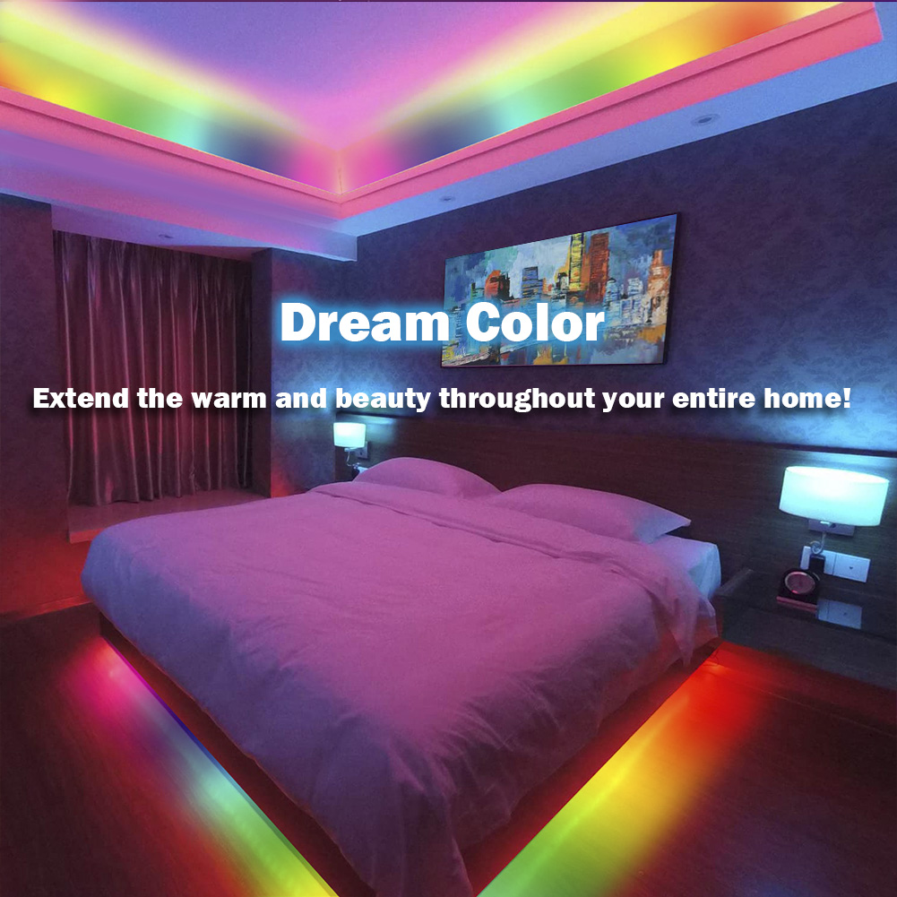  ZXMEAN 65.6ft Led Lights for Bedroom, Smart Music Sync