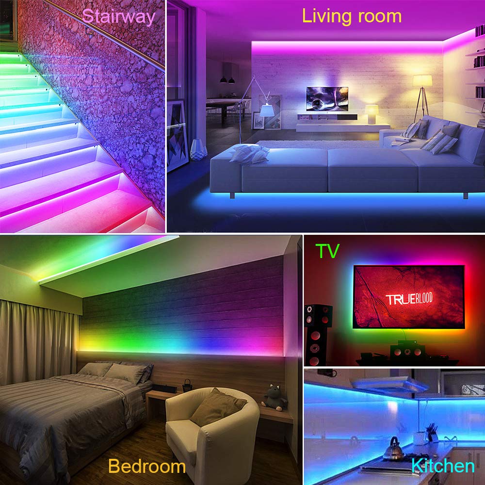  ZXMEAN 65.6ft Led Lights for Bedroom, Smart Music Sync