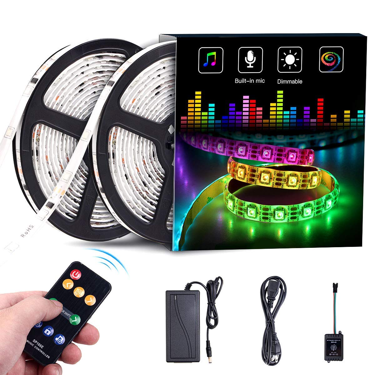 WiFi controller 5-20M 5050 4 in1 300led RGBW led strip+4 zone Remote controller 