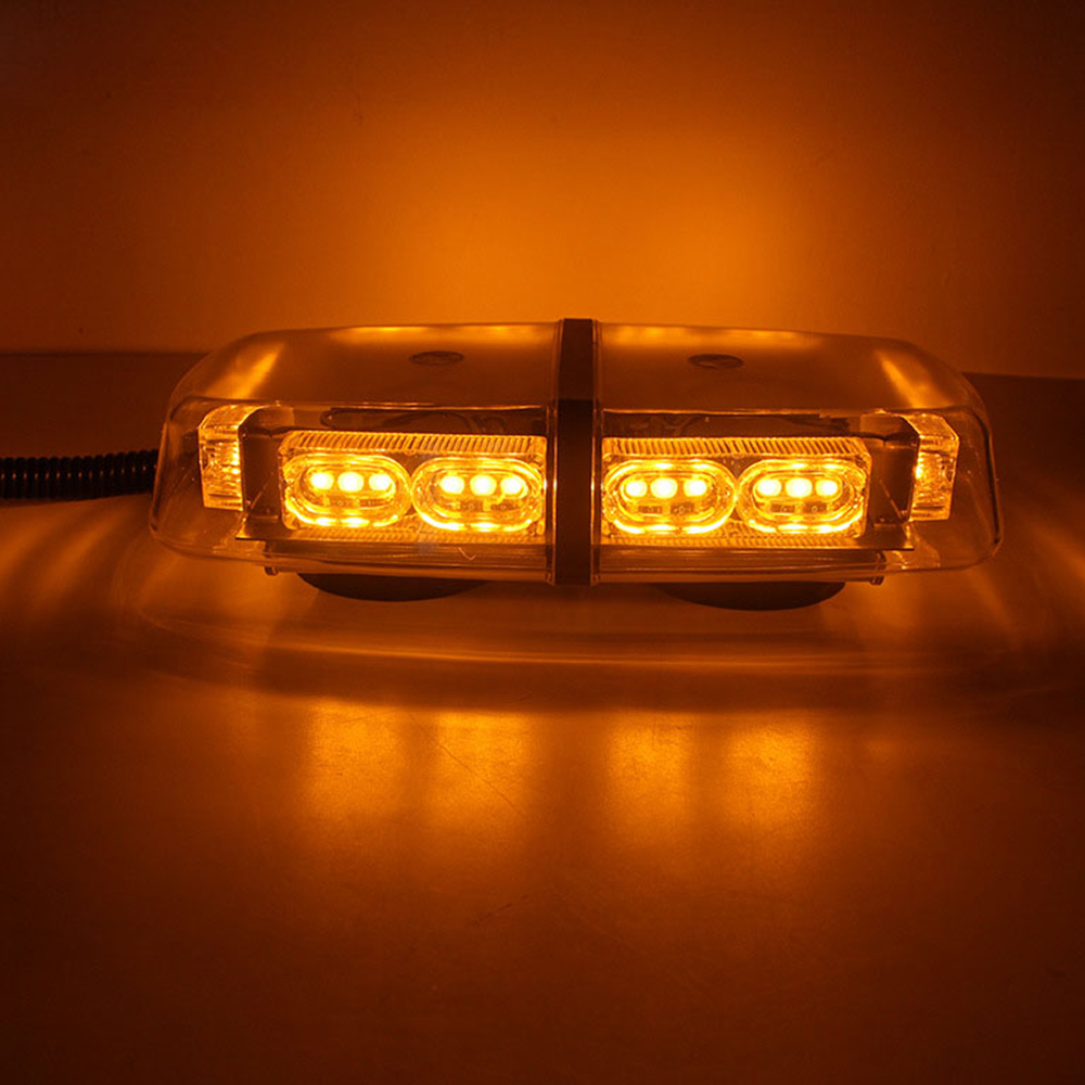 240 LED Amber Flash Hazard Traffic Emergency Warning Roof Strobe Light Bar 12V