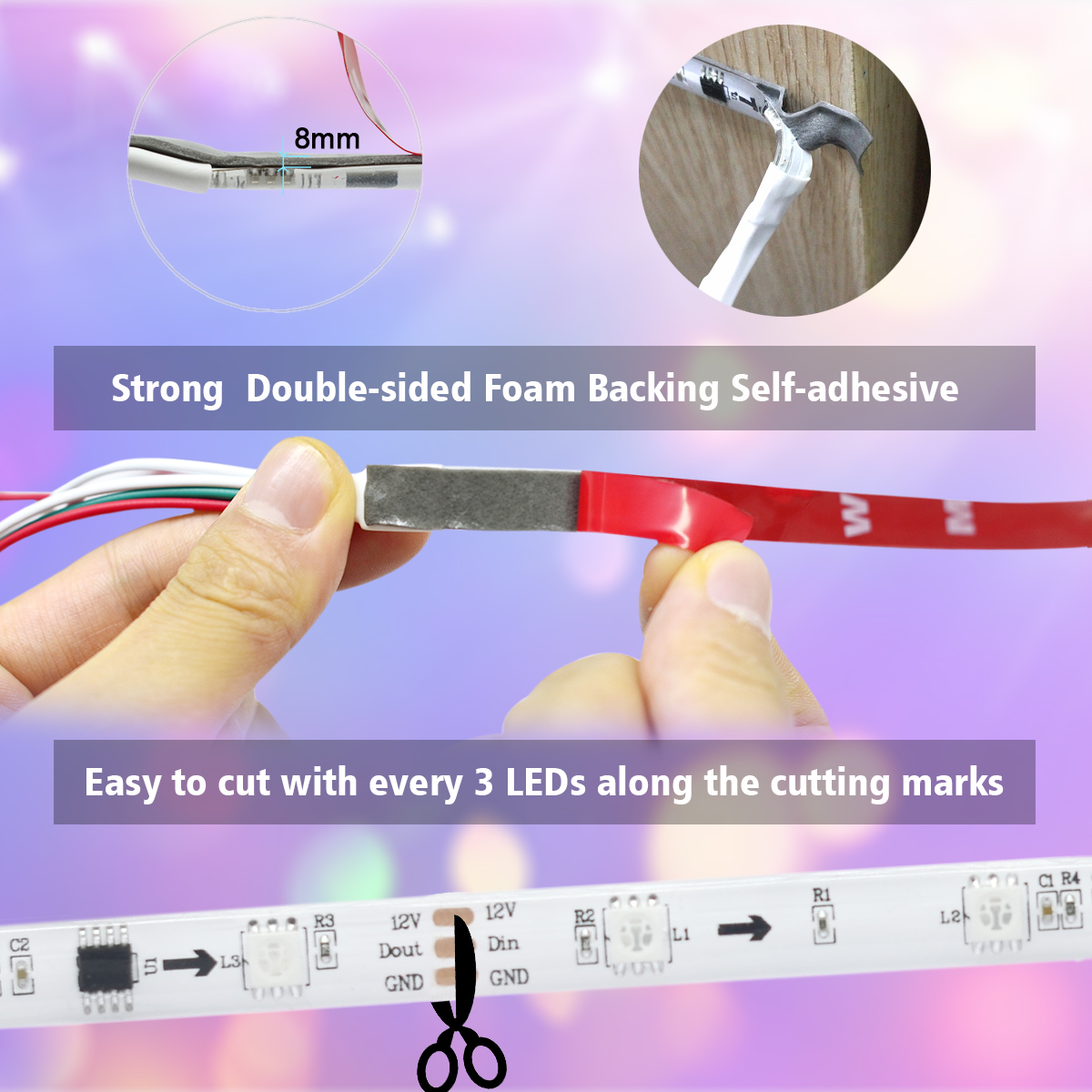 20 PCS 2-Pin 8mm Solderless LED Strip Connectors, Reliable and  Easy-to-Install, Solidly Connected LED Light Connectors