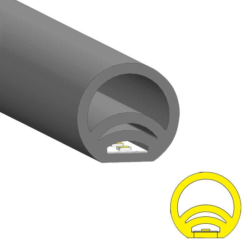 30mm Round 270 Degree Light Reinforced IP67 Tube Enclosure For 10mm LED Strip 30mm Round 270 Degree Light Reinforced IP67 Tube Enclosure For 10mm LED Strip