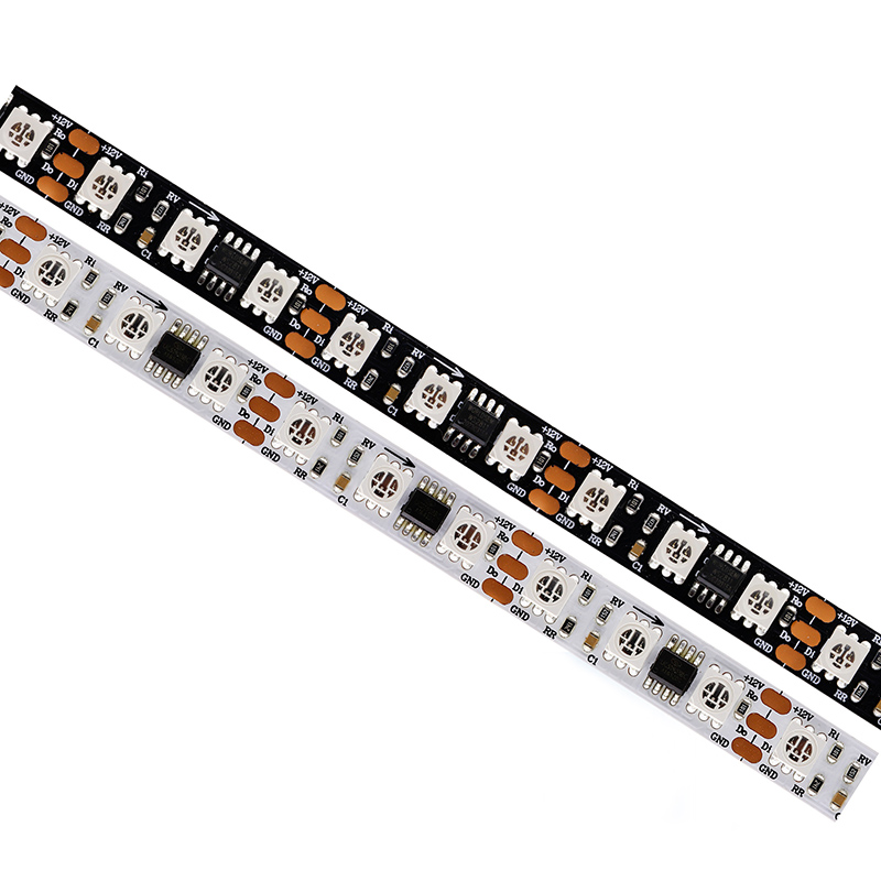 12 Volt 1903 IC 5050 SMD Dense Programmable RGB LED Light Strip 84 LEDs / m