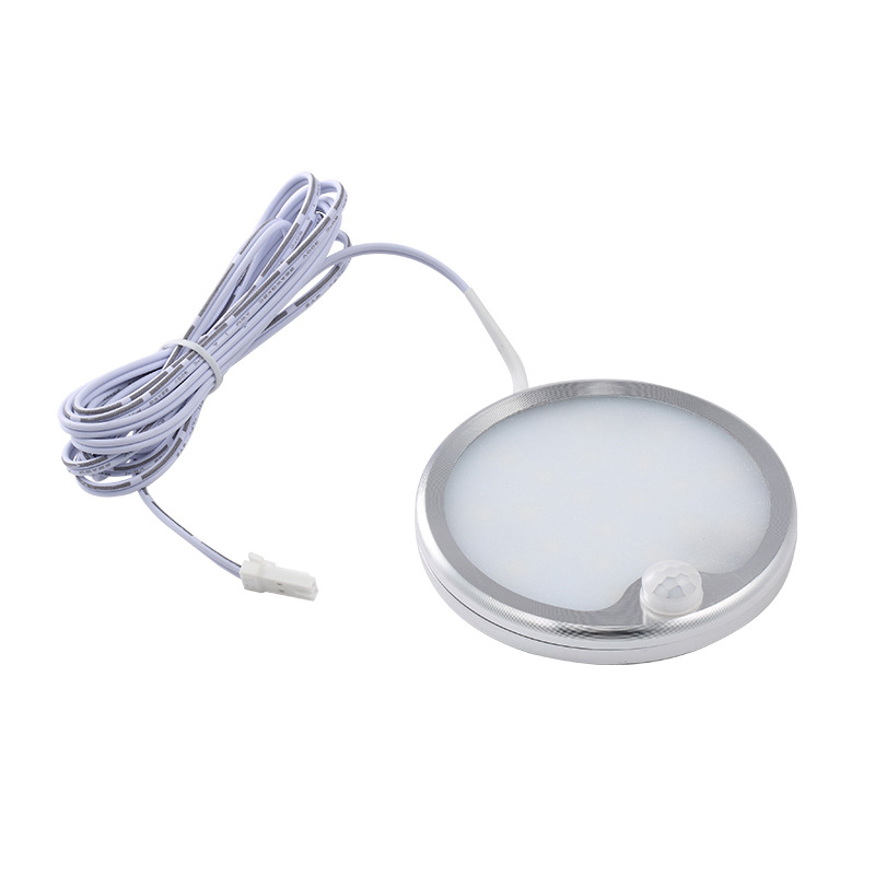 12V 3W Thin LED Puck Motion Sensor Closet Light Hardwired