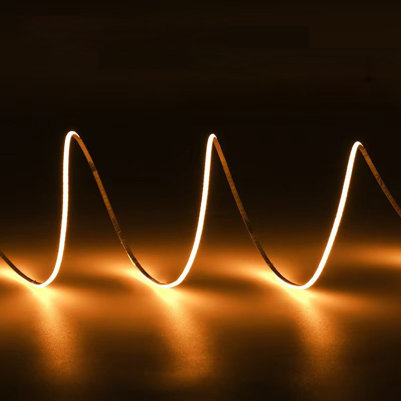 12V Super Slim Amber LED Light 1800K COB Warm White Tape