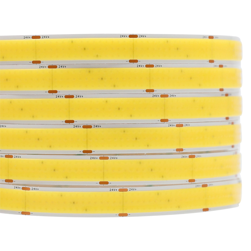 24V White 15mm Wide 3 Row Super Bright COB LED Strip Tape Light