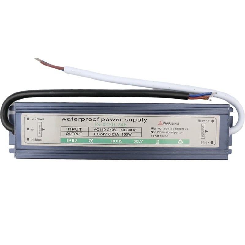 150W6.25A DC24V Constant Voltage Outdoor Waterproof IP67 Switching LED Driver Transformer Power Supply For LED Light Strips 150W6.25A DC24V Constant Voltage Outdoor Waterproof IP67 Switching LED Driver Transformer Power Supply For LED Light Strips