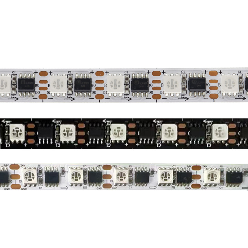 External IC RGB 24V Individually Addressable LED Light Strip 60 Pixels