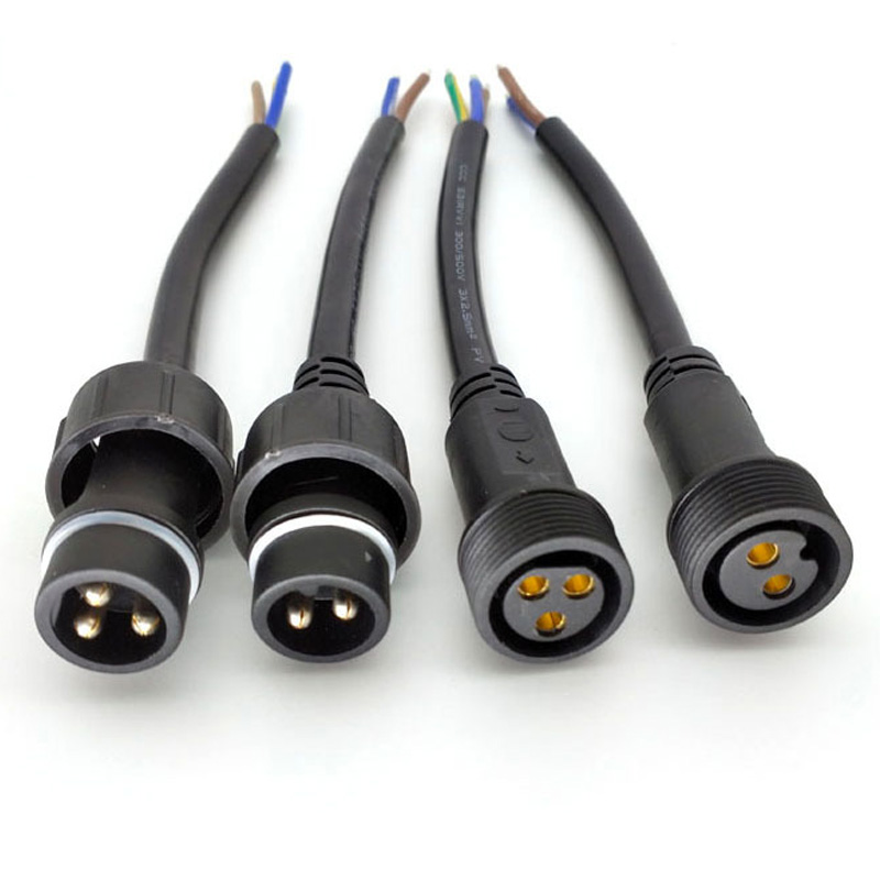 3 Pin Male Female Plug Waterproof Electrical LED Connectors 3 Pin Male Female Plug Waterproof Electrical LED Connectors