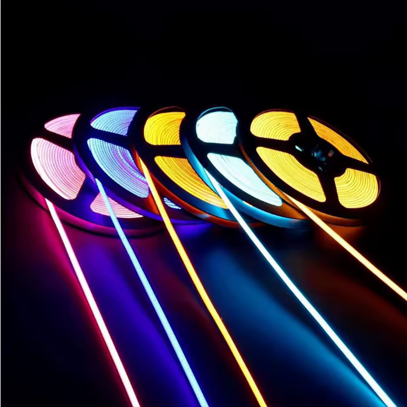 DC5V COB 3mm Mini Width Flexible Bright Multi Color LED Tape Light
