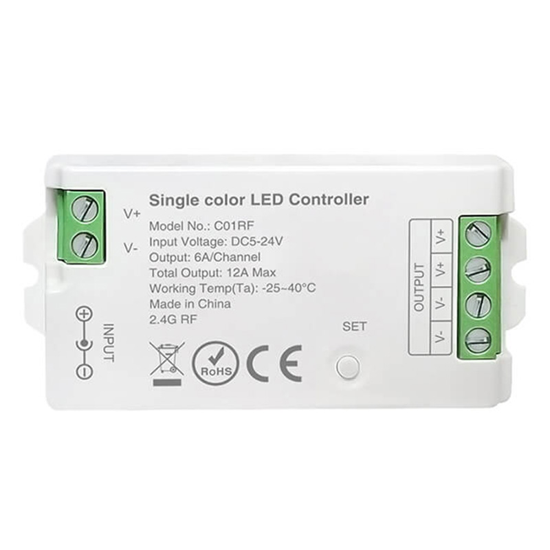 C01RF Dimmable Single Color LED Light Strip RF Controller