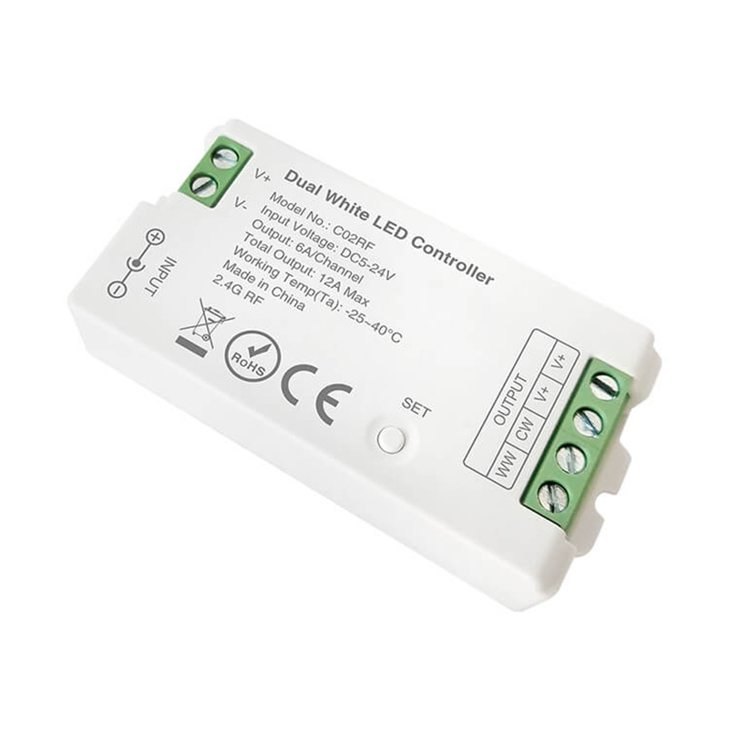 C02RF RF 5 to 24VDC LED Strip Tunable White LED Controller