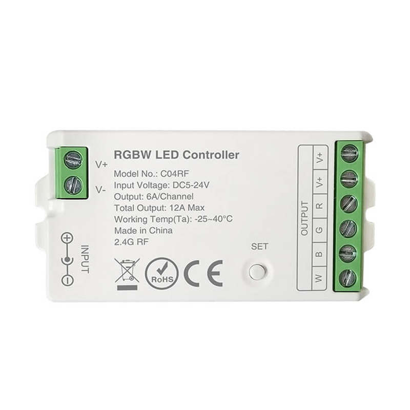 C04RF 5 To 24VDC RF Dimmer LED Strip RGBW Controller