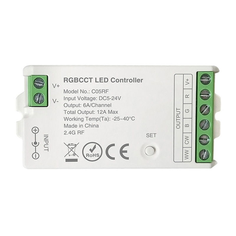 C05RF Dimmable RF RGB CCT LED Controller for RGBCCT LED Strips