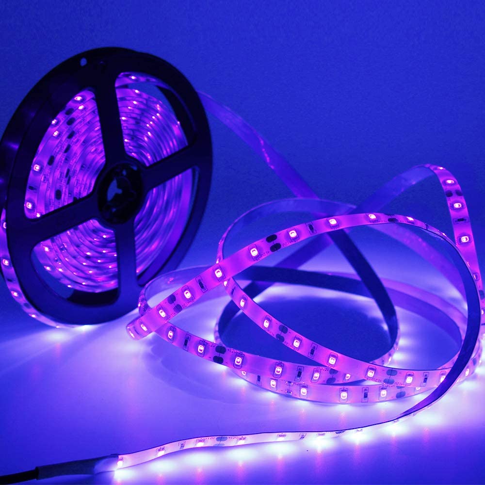 DC24V 365nm or 405nm Flexible Ultraviolet LED Strip UV Black Light