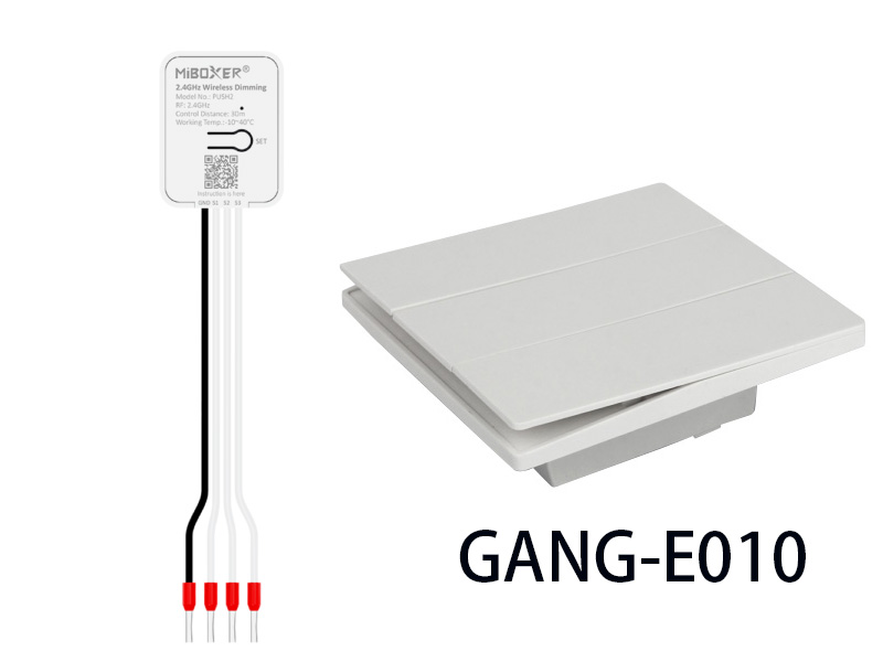 GANG-E010 LED Push Button Switch Panel with PUSH2