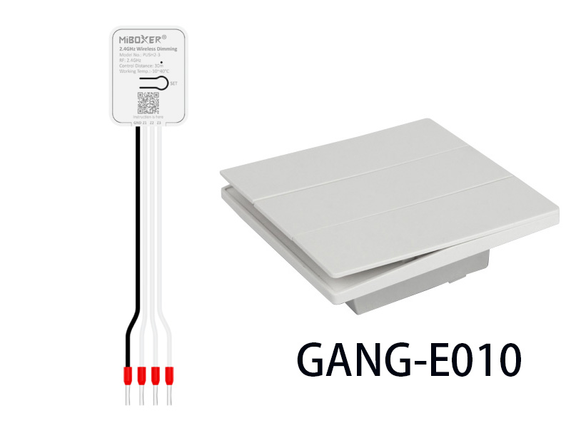 GANG-E010 LED Push Button Switch Panel with PUSH2-3