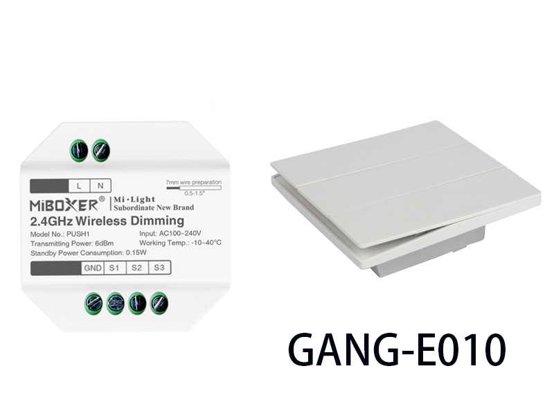 GANG-E010 LED Push Button Switch Panel with PUSH1