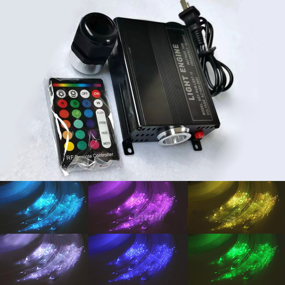16W RGBW RF 24key Remote LED Fiber Optic Star Ceiling Light Kit 16W RGBW RF 24key Remote LED Fiber Optic Star Ceiling Light Kit