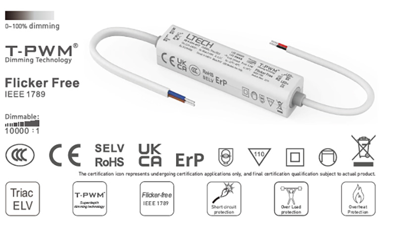 SE-6-150-G1T Compact 6W 150mA Flicker Free Dimming CC Triac Driver