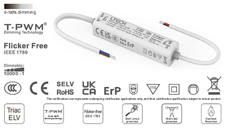 SE-6-200-G1T Easy Install Lightweight 6W 200mA CC Dimmable Triac Driver