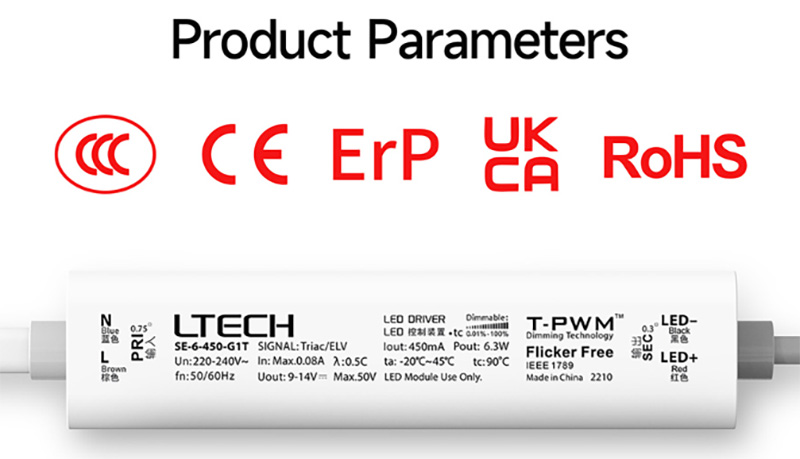 SE-6-400-G1T 6W 400mA Lightweight CC Dimming Compatible Triac Driver