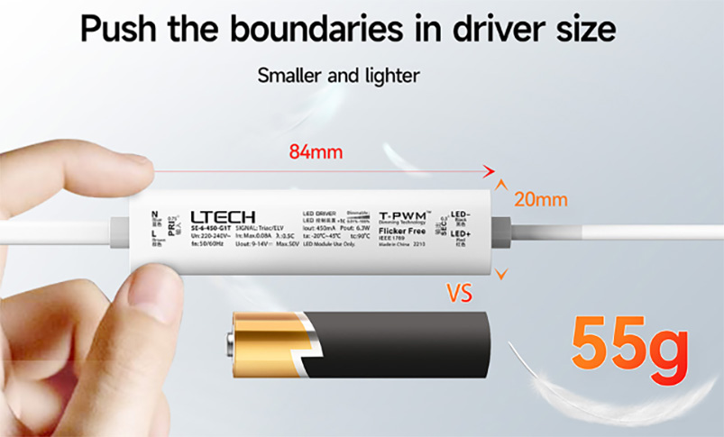 SE-6-500-G1T Isolated 6W 500mA CC PWM Dimming Triac LED Driver