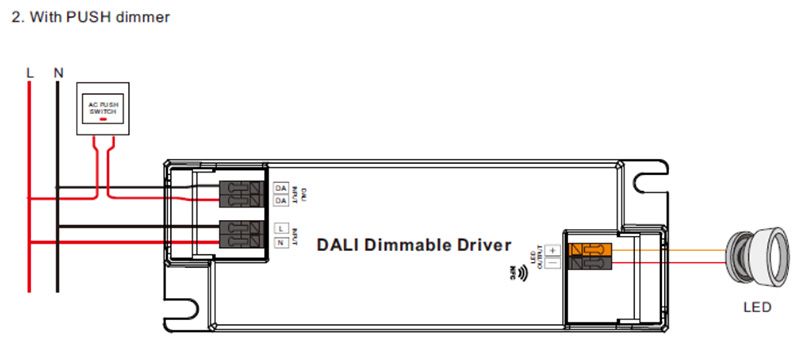 SRP-2305N-10CC100-500 10W CC DT6 NFC DALI Driver Wiring Diagram