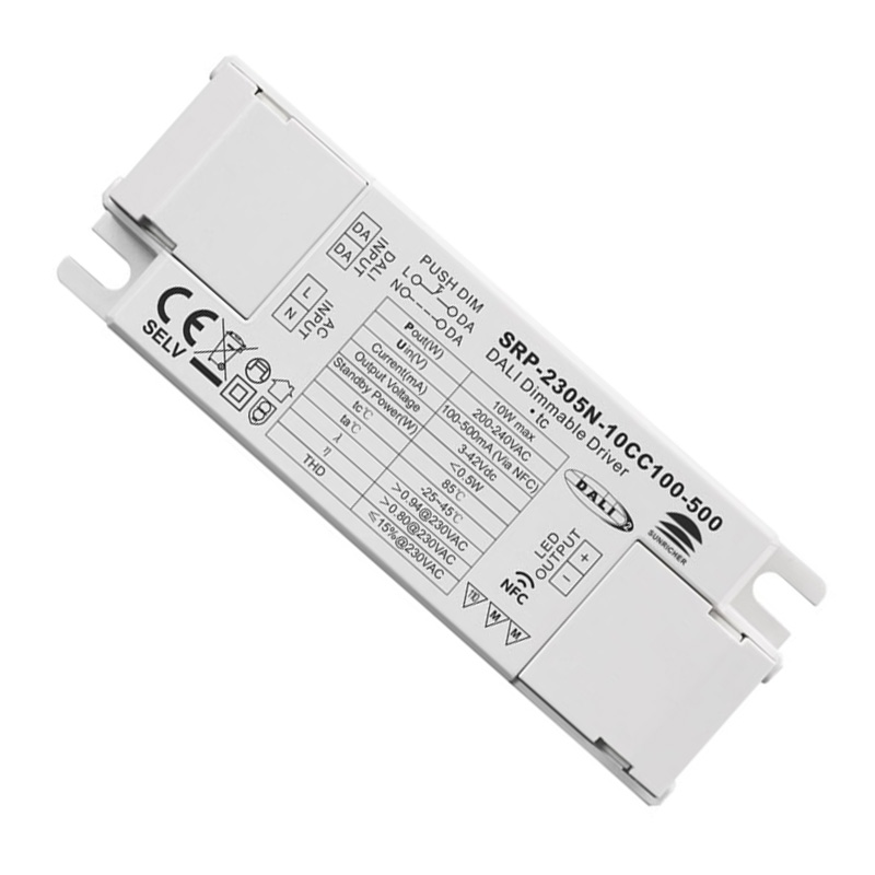 SRP-2305N-10CC100-500 10W CC Dimmable LED DT6 NFC DALI Driver