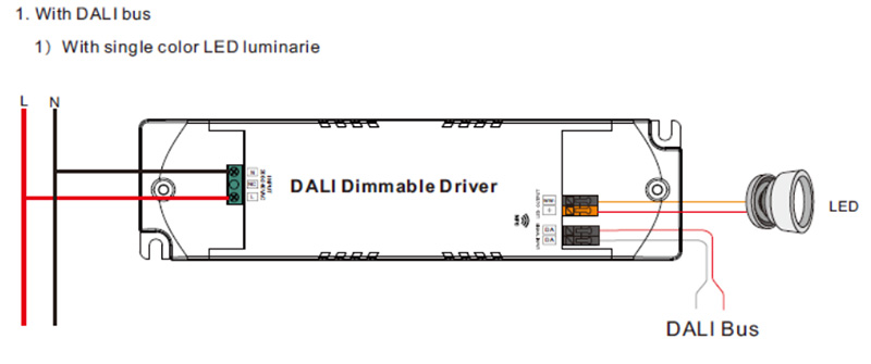 SRP-2305N-12CC100-700 CC 12W NFC DALI Dimming LED Driver Wiring Diagram