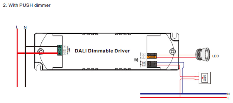 SRP-2305N-12CC100-700 CC 12W NFC DALI Dimming LED Driver Wiring Diagram