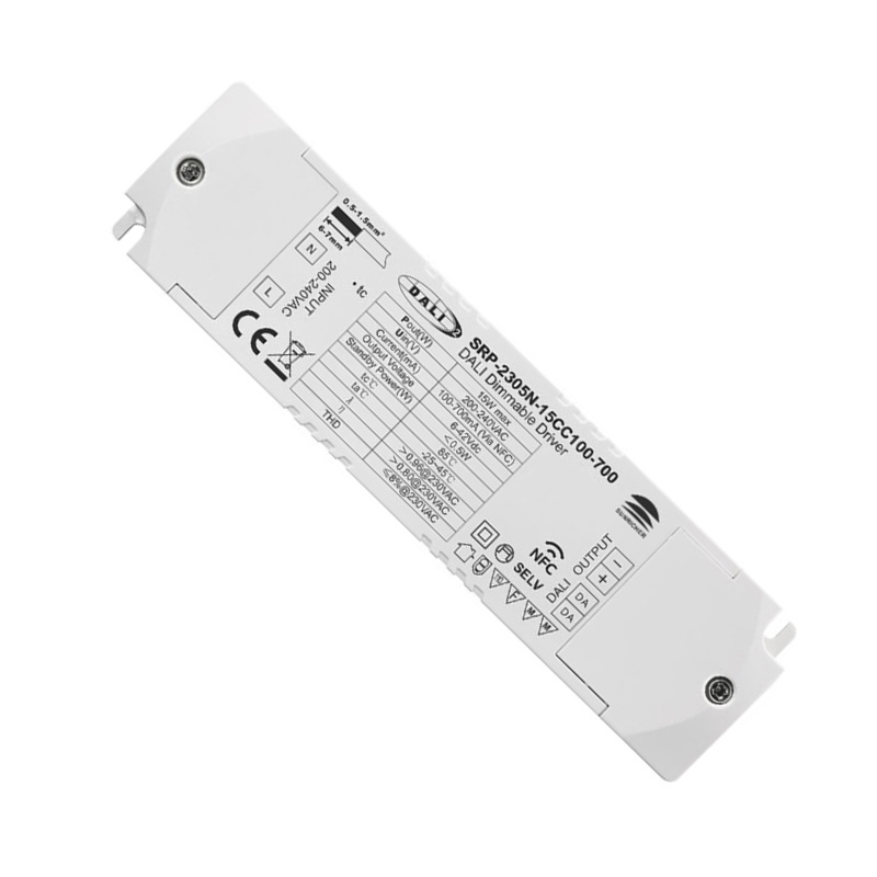 SRP-2305N-15CC100-700 CC NFC DALI2 DT6 LED Dimmer Driver 15W