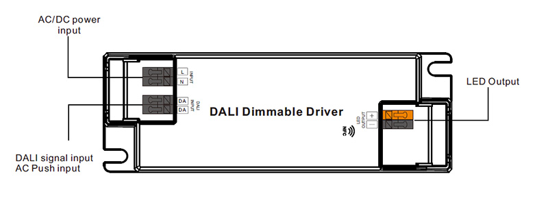 SRP-2305N-45CC500-1400 CC 45W DALI 500 to 1400mA LED Driver NFC Function Introduction